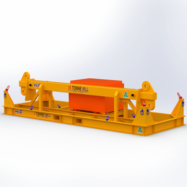 50T Spreader Beam & Sling Set Transport Frame