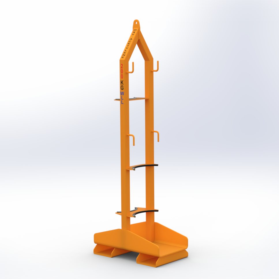 200kg Oxy Acetylene Gas Bottle Trolley