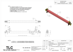 28T 4-6m Extendable Spreader Beam
