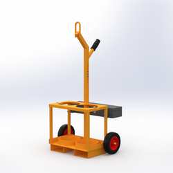 100kg Low Head Room 'E Size' Gas Bottle Trolley