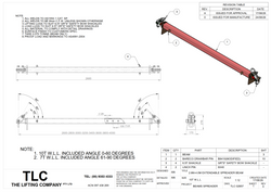 10T 2.6m-4.0m Extendable Spreader Beam TLC