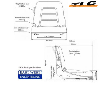 Ercv forklift seat - the lifting company