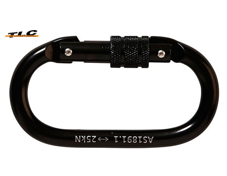 Screw Gate Oval Karabiner with Pin, 25kN Rated Screw Gate Oval Karabiner with Pin, 25kN Rated