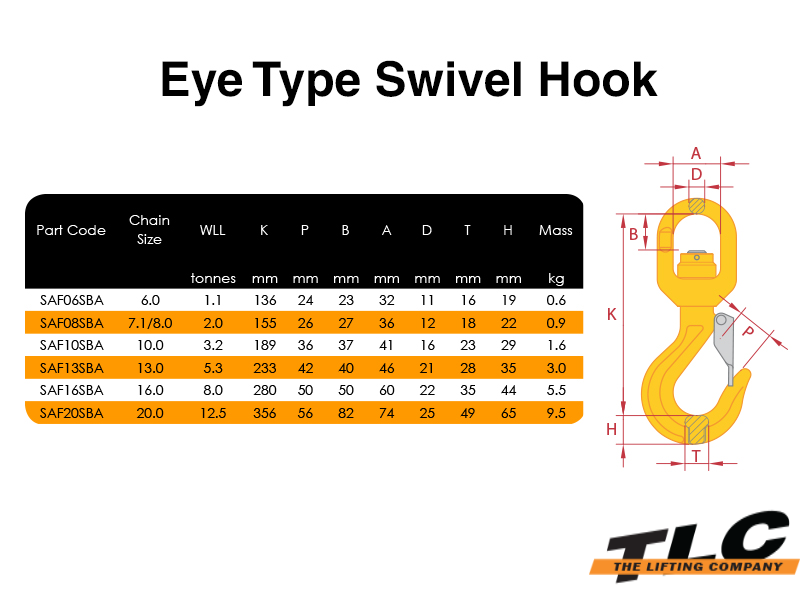 Swivel safety hook - tlc new dev